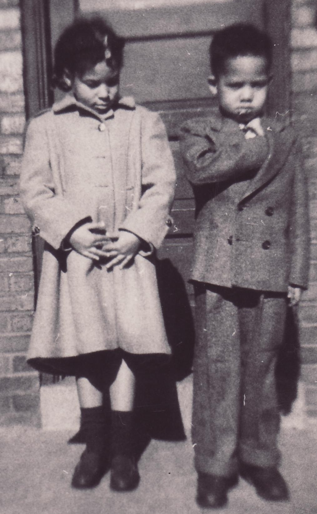 Abdul and his sister, 1940s.